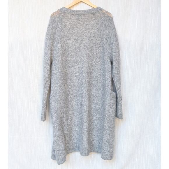 Acne Studios Gray Raya Mohair Open Front Cardigan Knit Sweater, Size XS - Picture 2 of 7